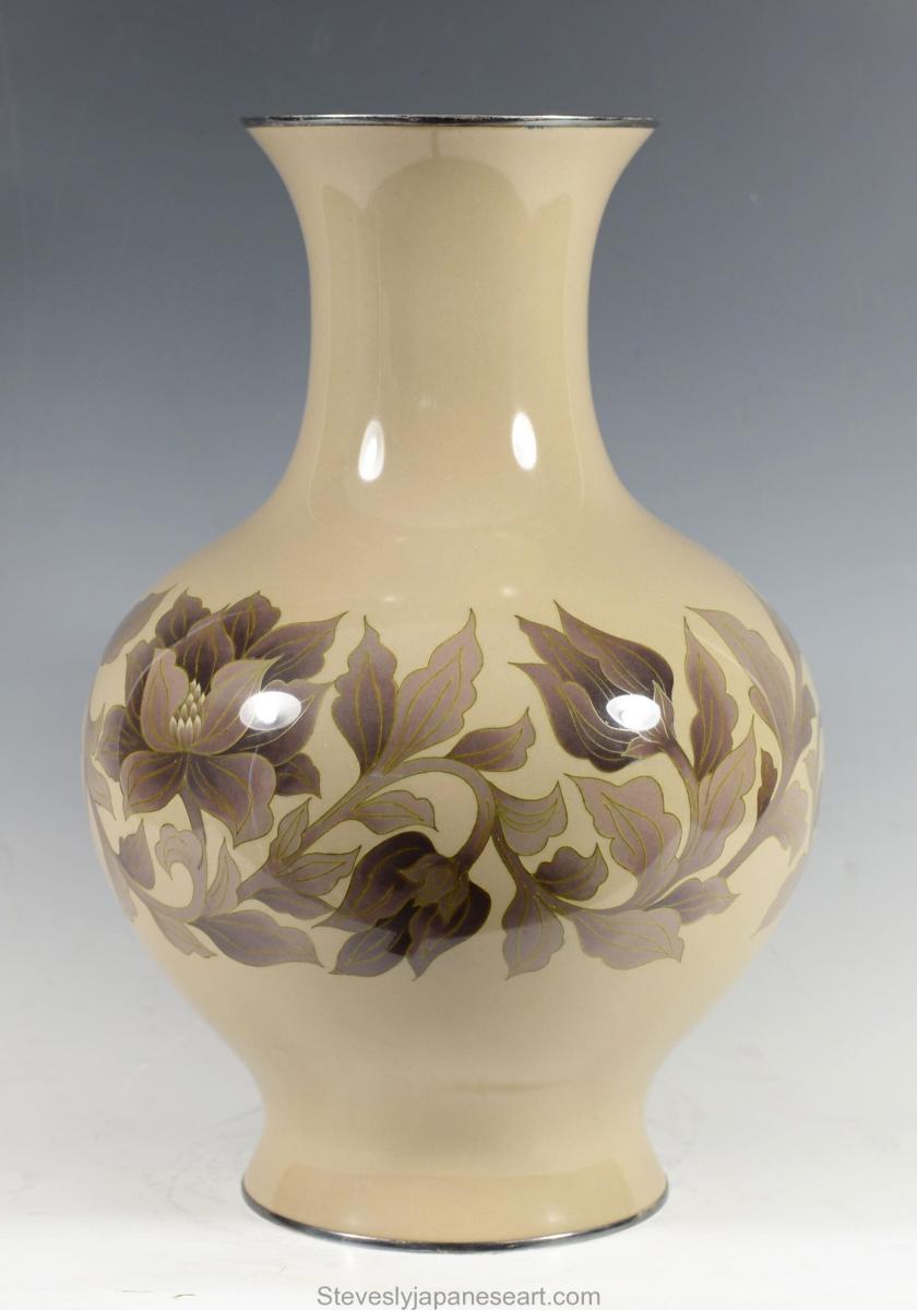 Large Japanese Cloisonne Enamel Vase By Ando Company