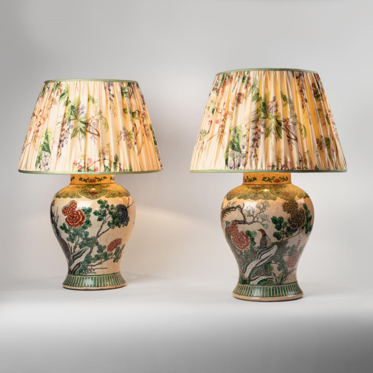 Pair of Chinese table lamps