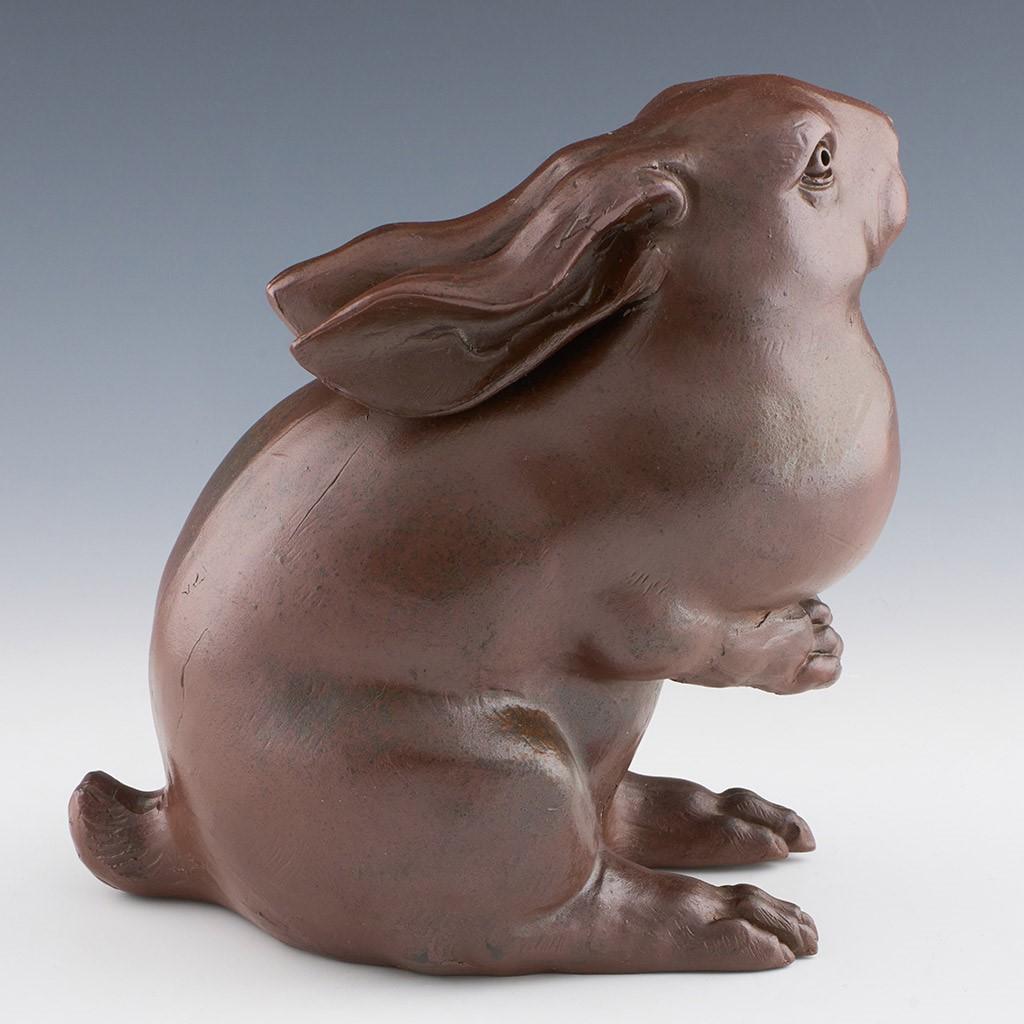 Early 20th Century Animalier Bronze entitled "Seated Rabbit" by Meissen Böttger