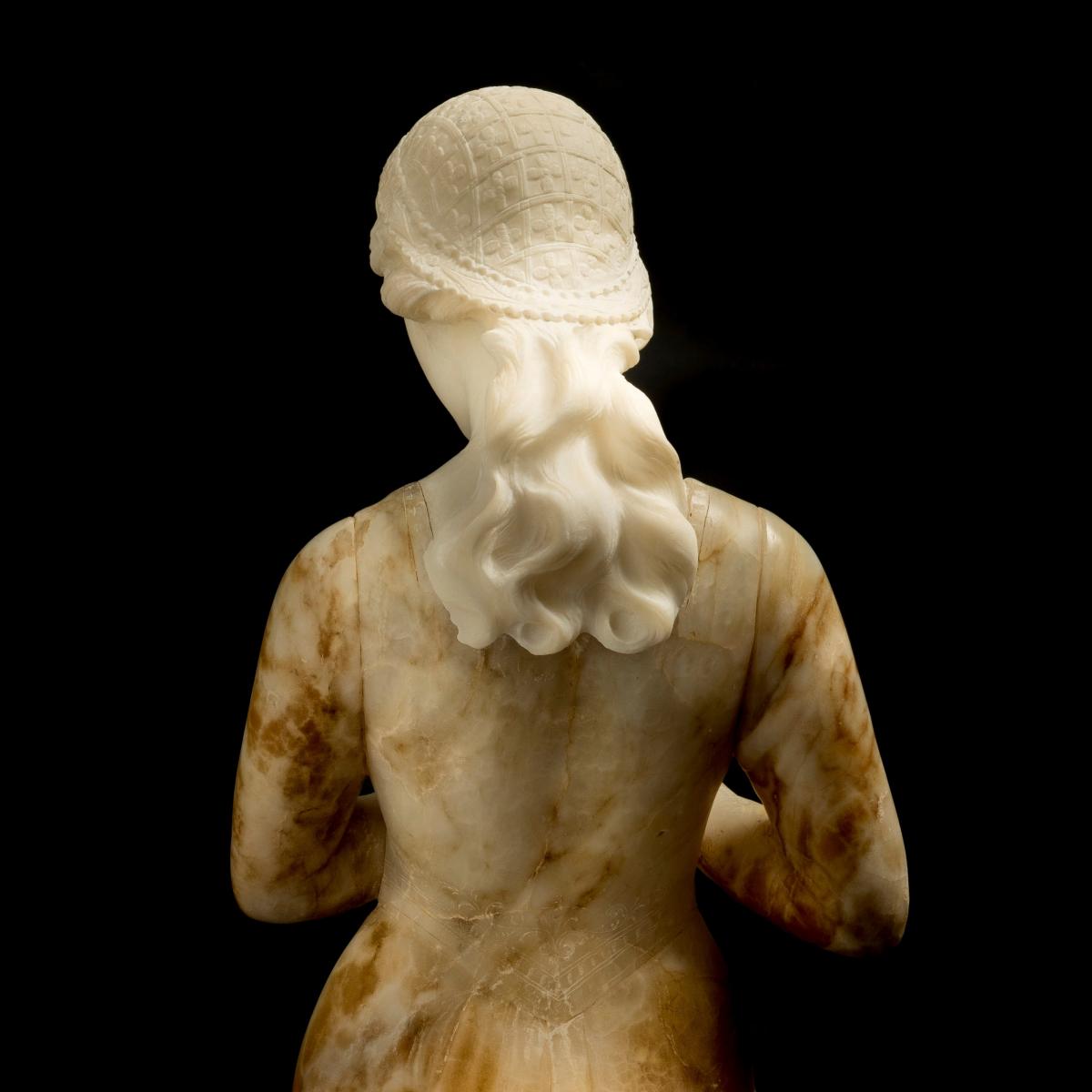 A Carved Alabaster Figure By Emilio Fiaschi of Florence