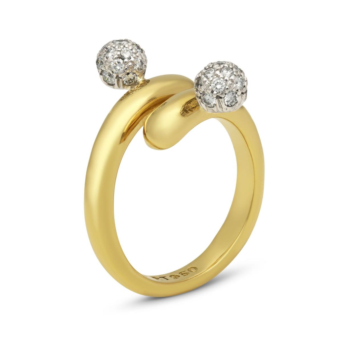 Tiffany Knot Ring in Yellow Gold with Diamonds| Tiffany & Co.