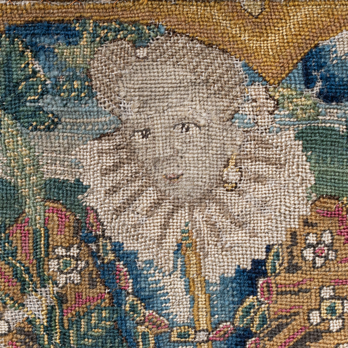 Elizabeth I / James I needlework panel, circa 1600