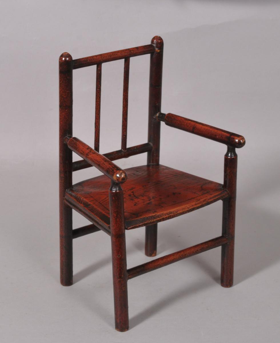 S/5848 Antique Early 19th Century Miniature Armchair Retaining its Original Paintwork