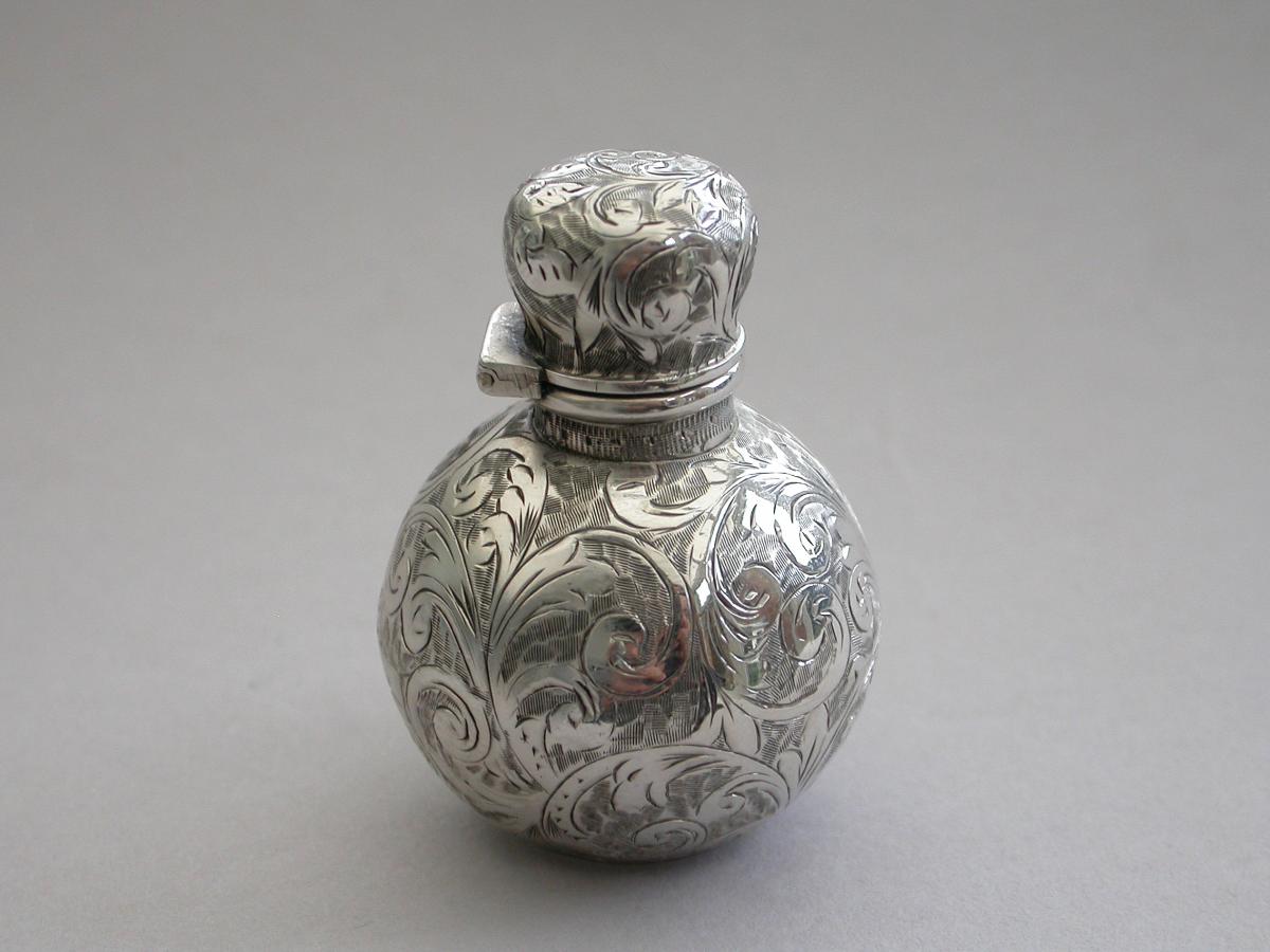Small Victorian Silver Scent Bottle L, G ? Birmingham 1885