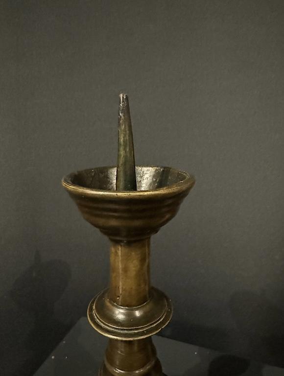 A Fine Late Medieval Bronze Pricket Stick. Circa 1500
