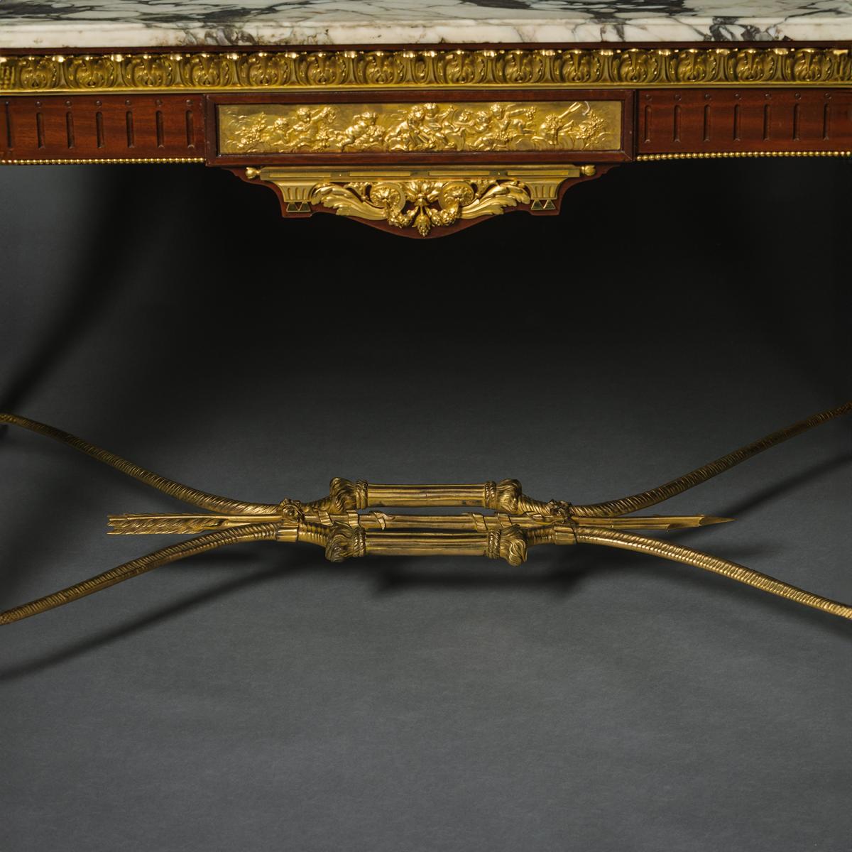 Louis XVI Style Gilt-Bronze Mounted Mahogany Centre Table