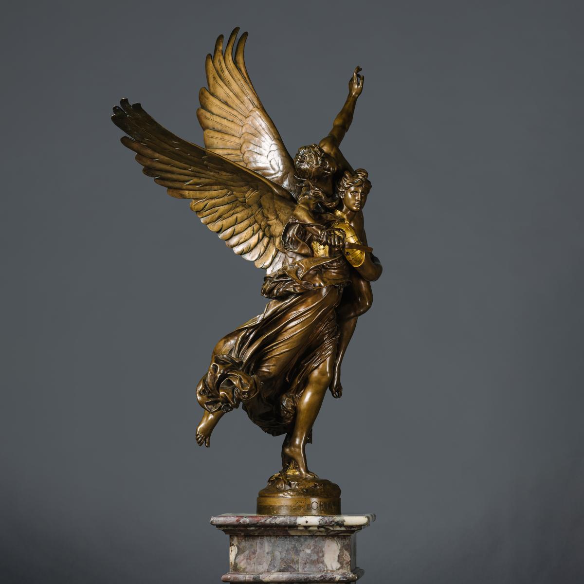 Patinated Bronze Figural Group of ‘Gloria Victis’