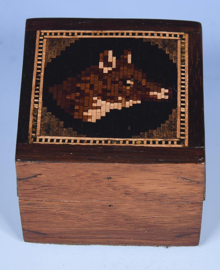Tunbridge Ware box with fox