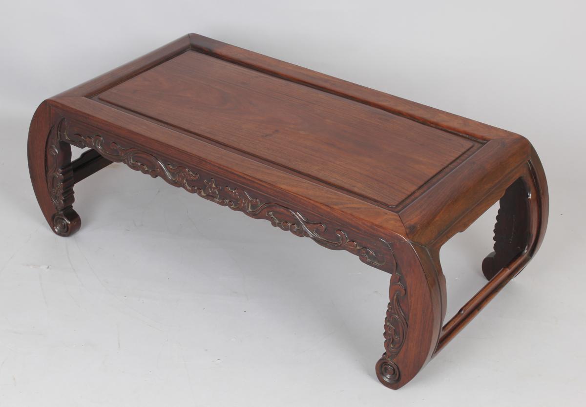 Chinese hardwood low Opium table