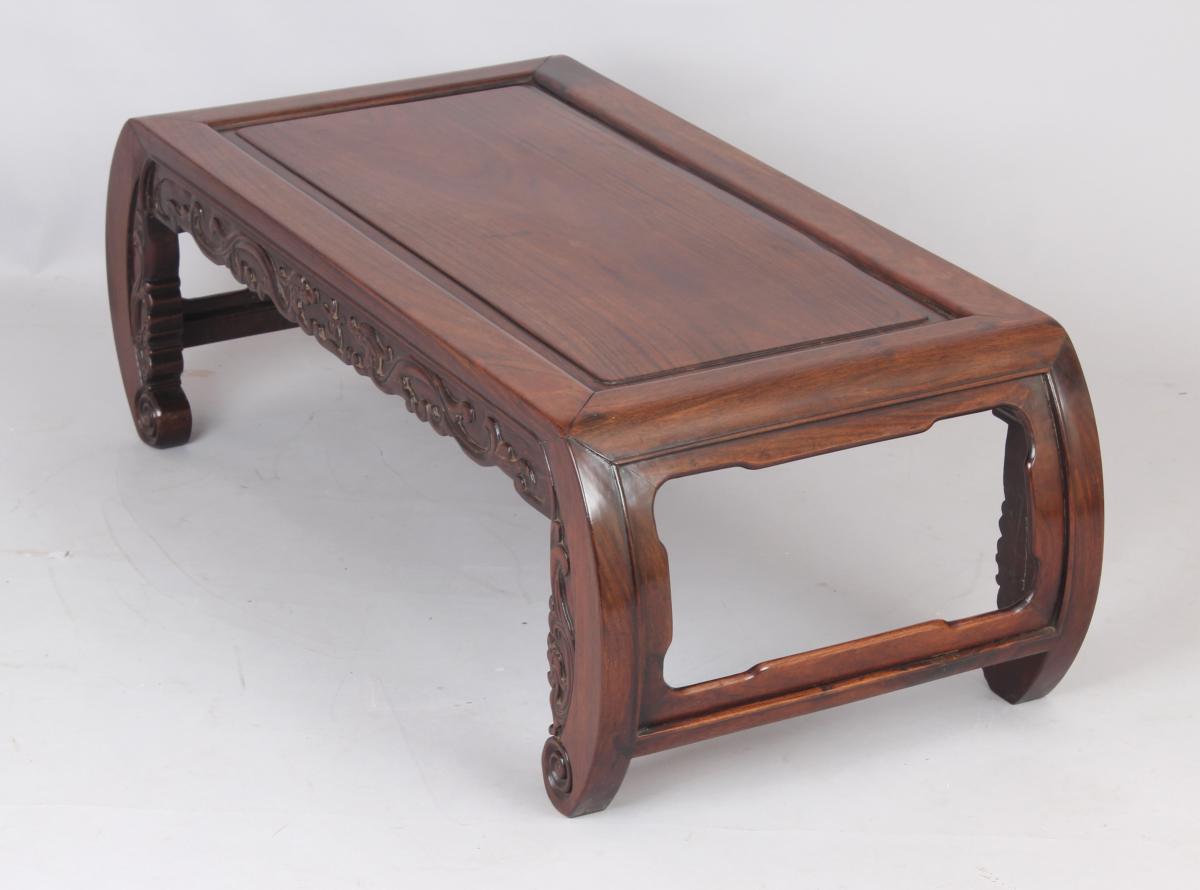 Chinese hardwood low Opium table