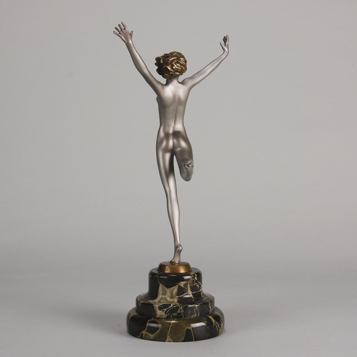 Early 20th Century Cold-Painted Austrian Bronze entitled Louise by Josef Lorenzl