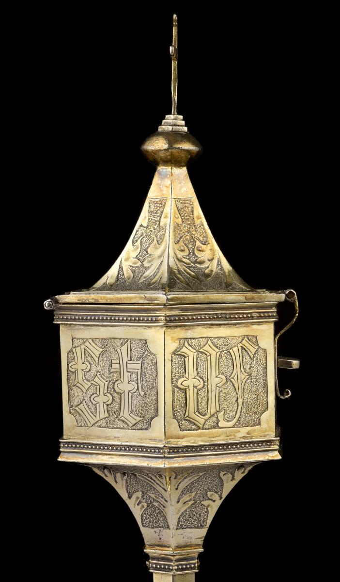 A Silver Gilt Standing Pyx Spanish circa 1480-1500, Unmarked