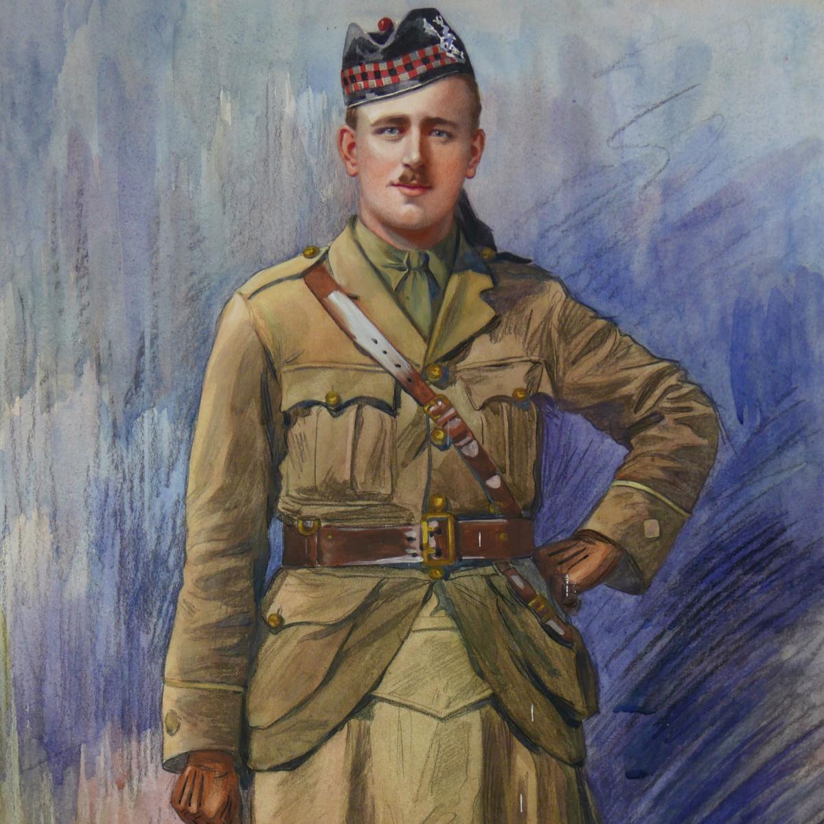 The Gordon Highlanders - Portrait of an Officer, 1917