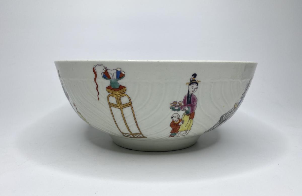 Worcester porcelain bowl ‘Monkey in a tree’ pattern