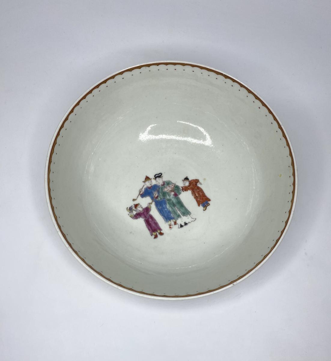 Worcester porcelain bowl ‘Monkey in a tree’ pattern