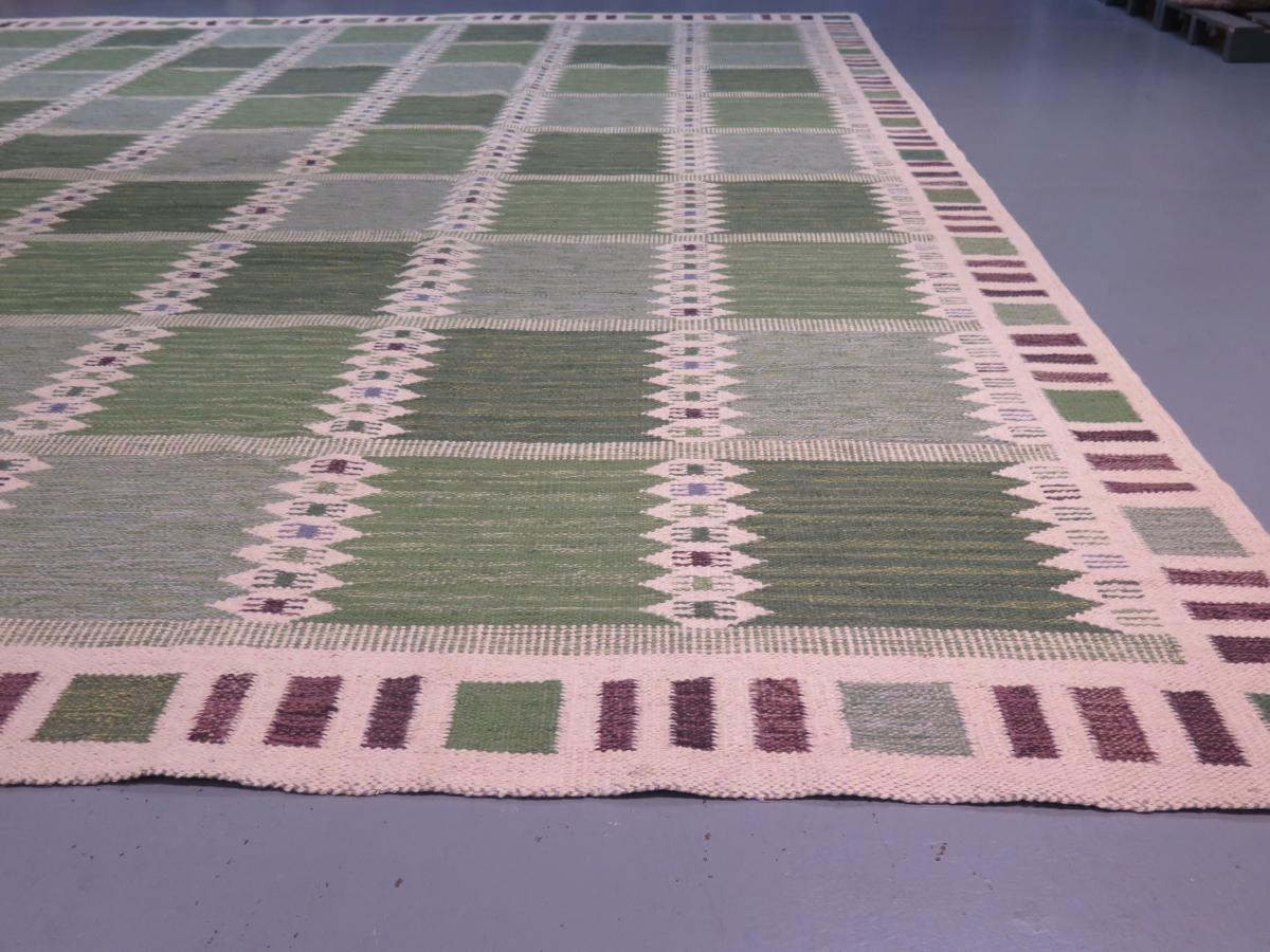 Large Swedish Design Flatweave Carpet