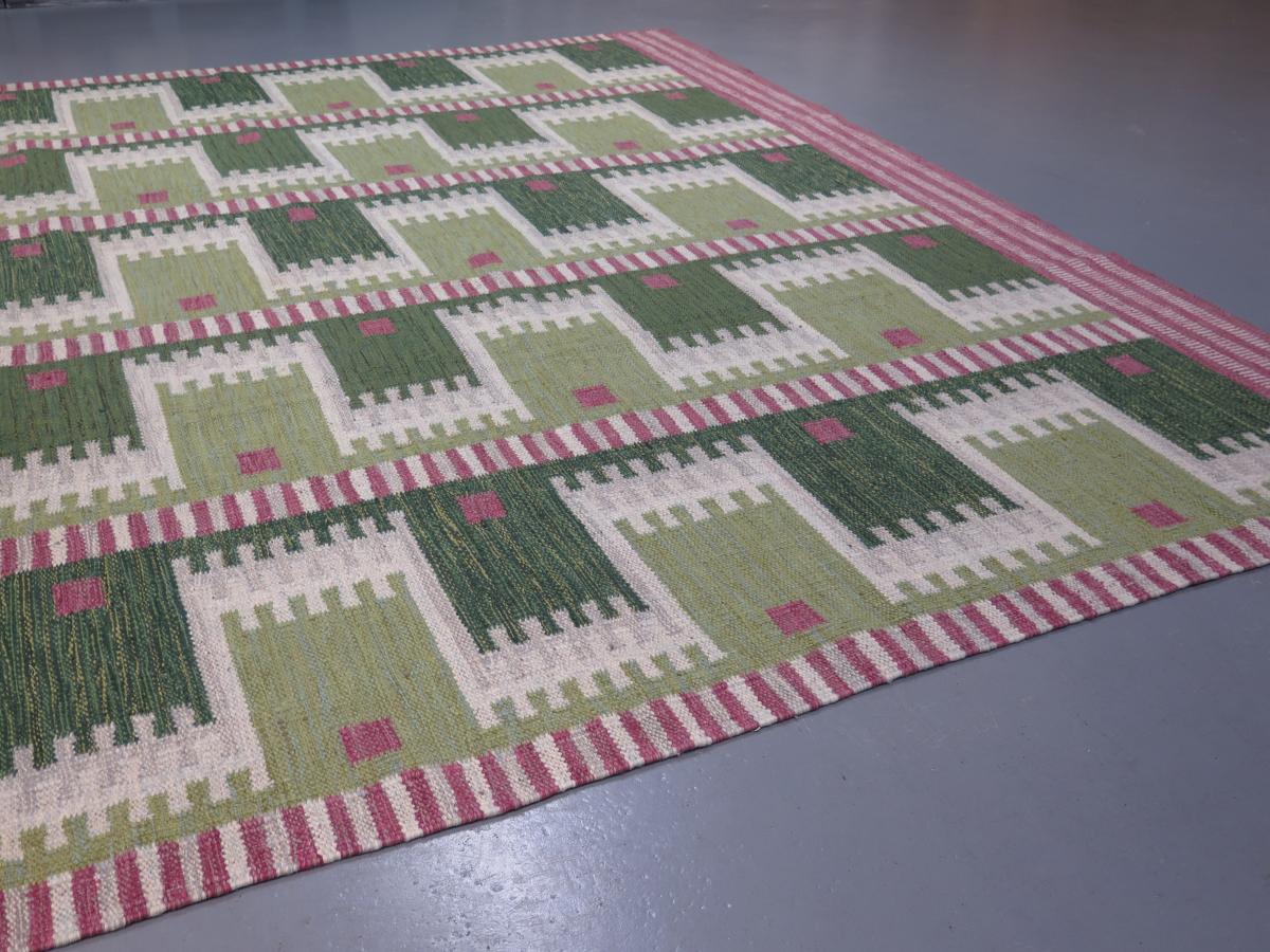 Striking Swedish Design Flatweave Carpet