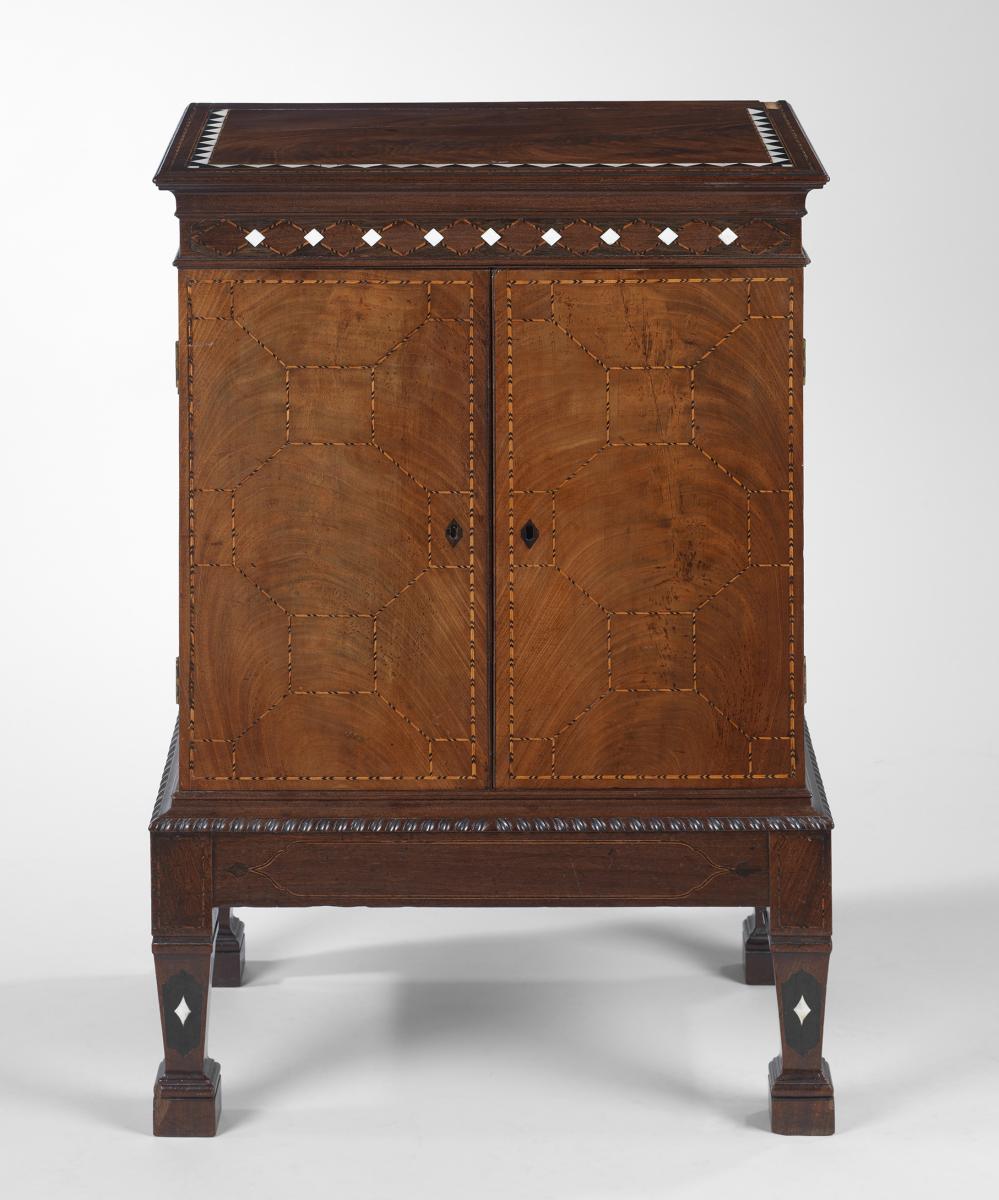 Chippendale period mahogany collector's cabinet