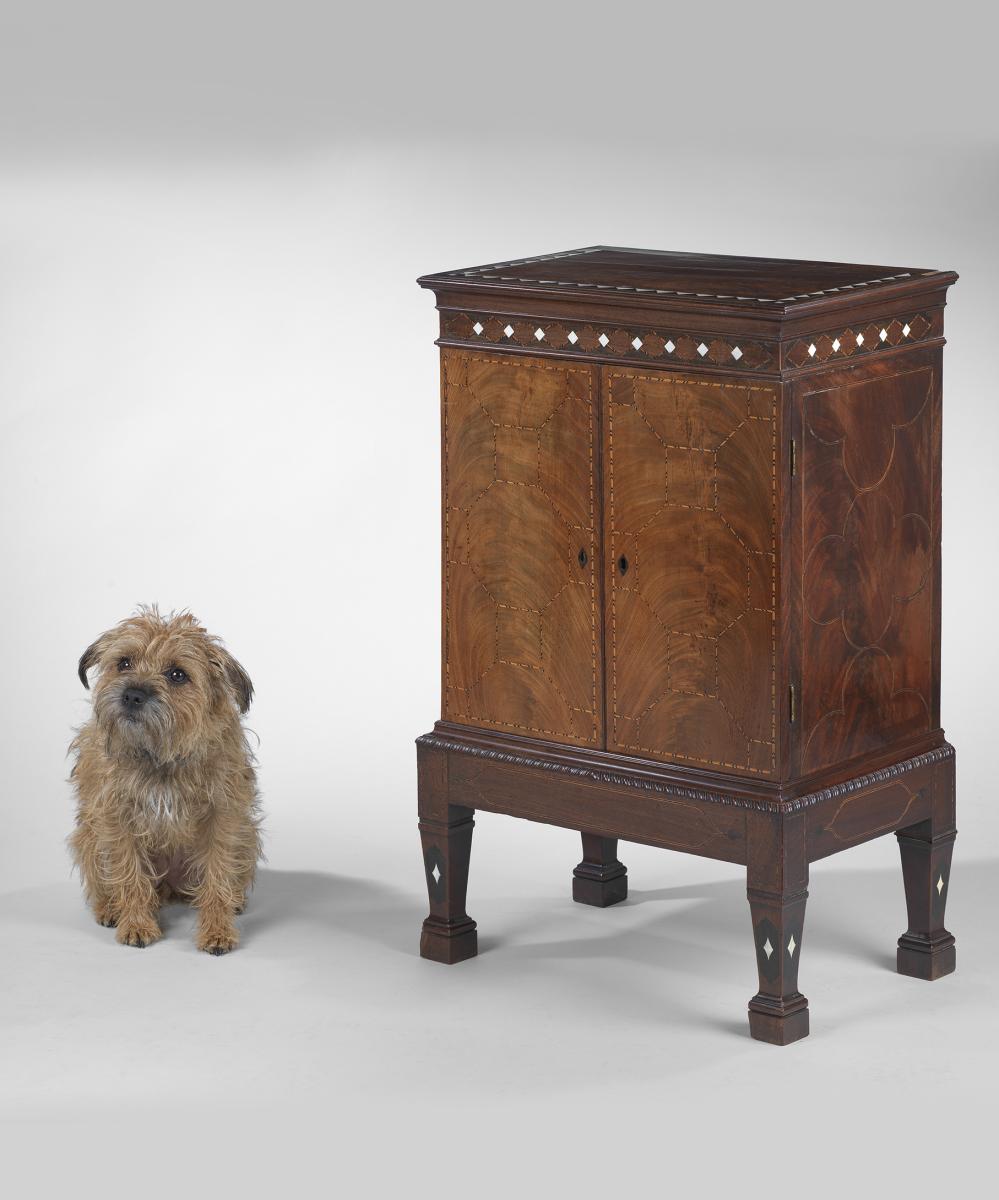 Chippendale period mahogany collector's cabinet