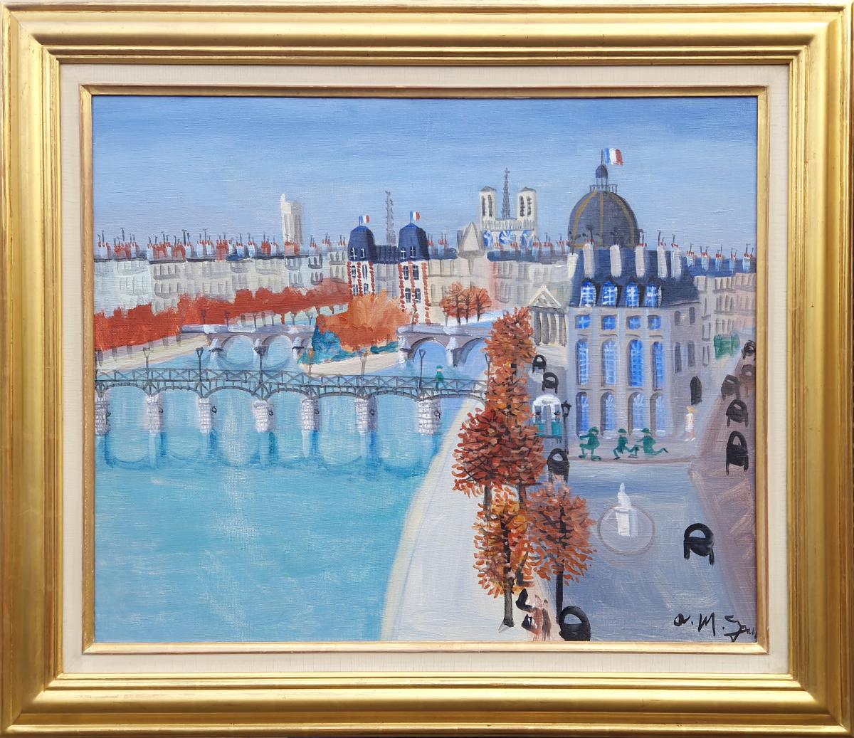 Vue de I’ile de la cite, Notre Dame by Armand-Marie Guérin  (1913-1983)