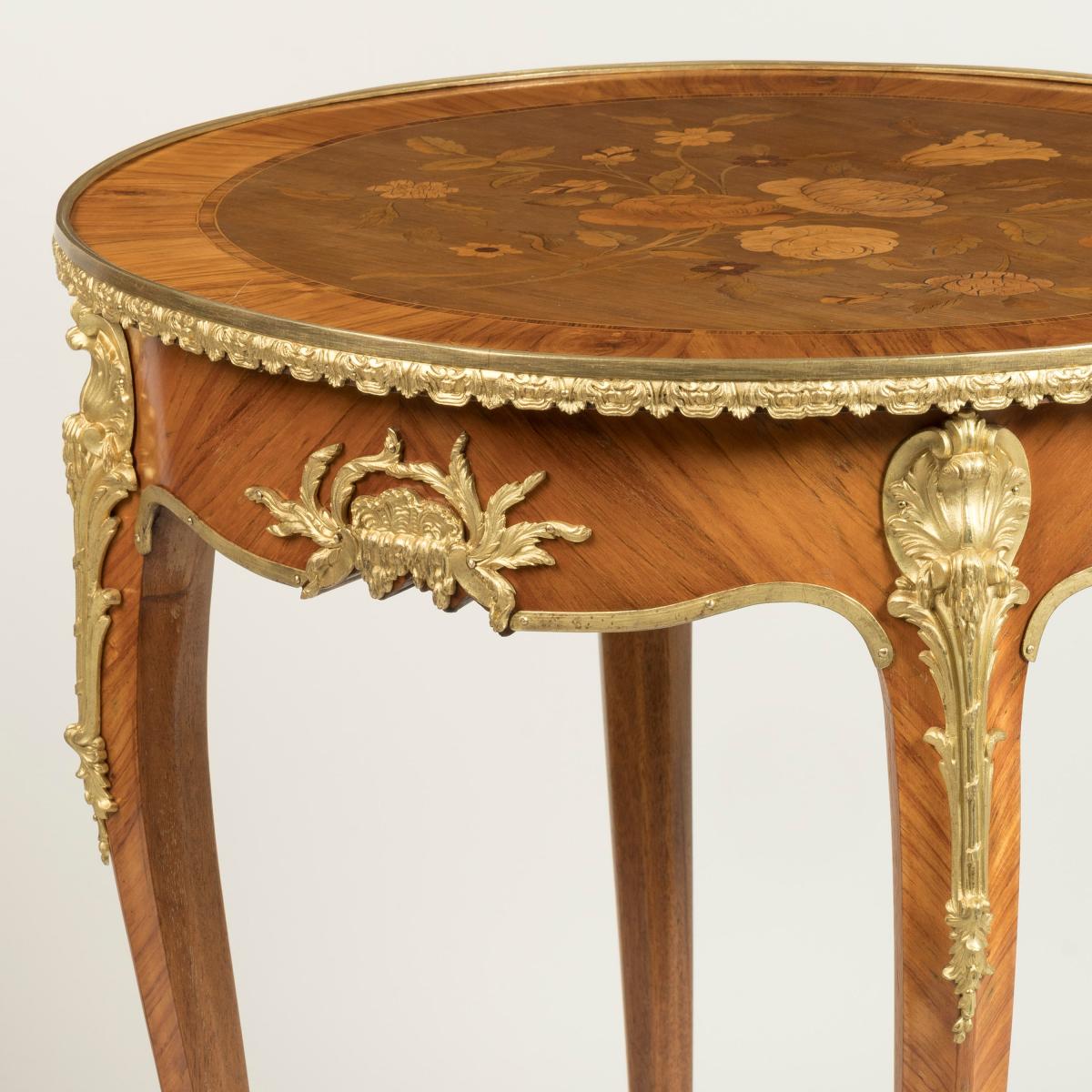 Fine Marquetry Inlaid Occasional Table by François Linke