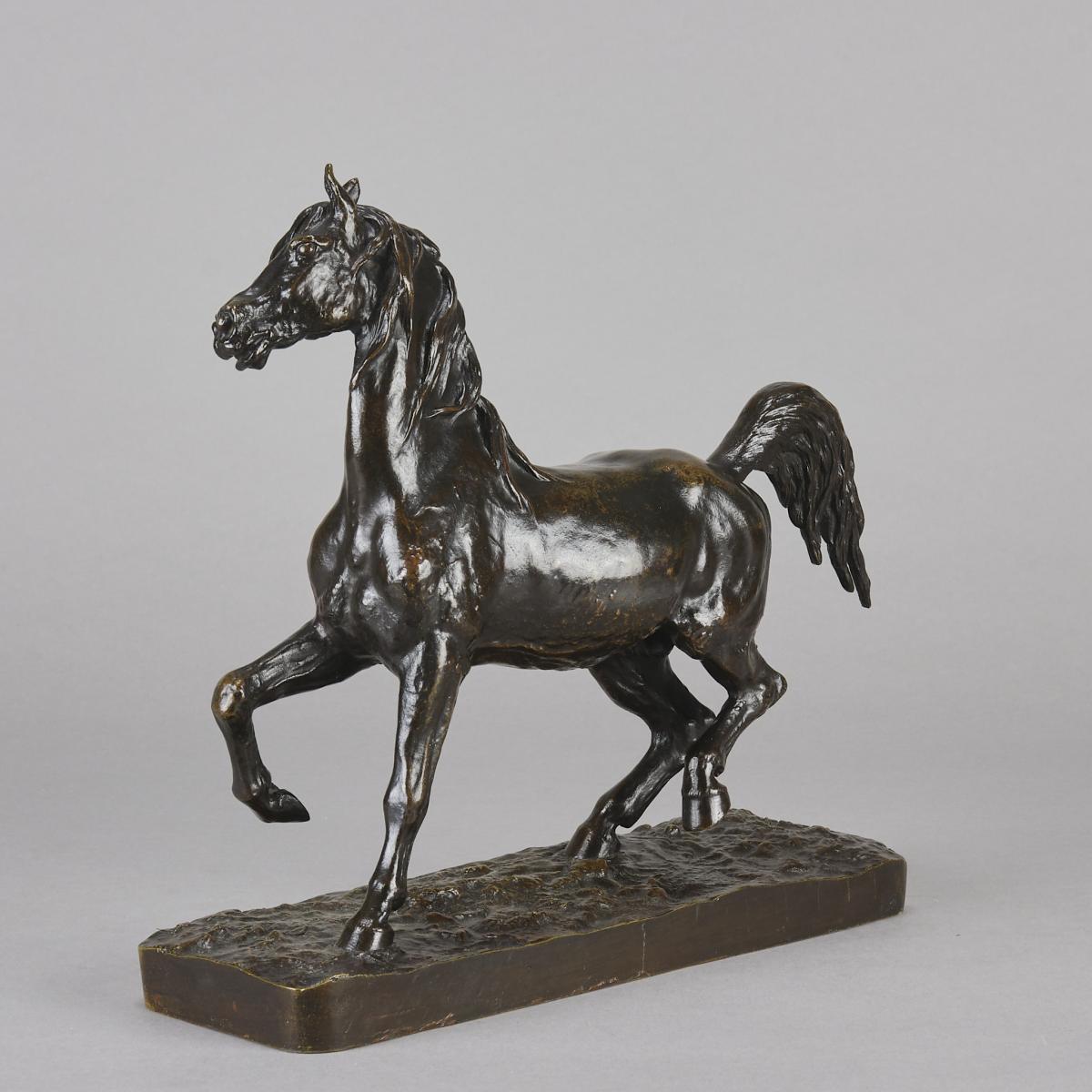 Mid 19th Century Animalier Bronze entitled "Cheval Arabe" by Christopher Fratin