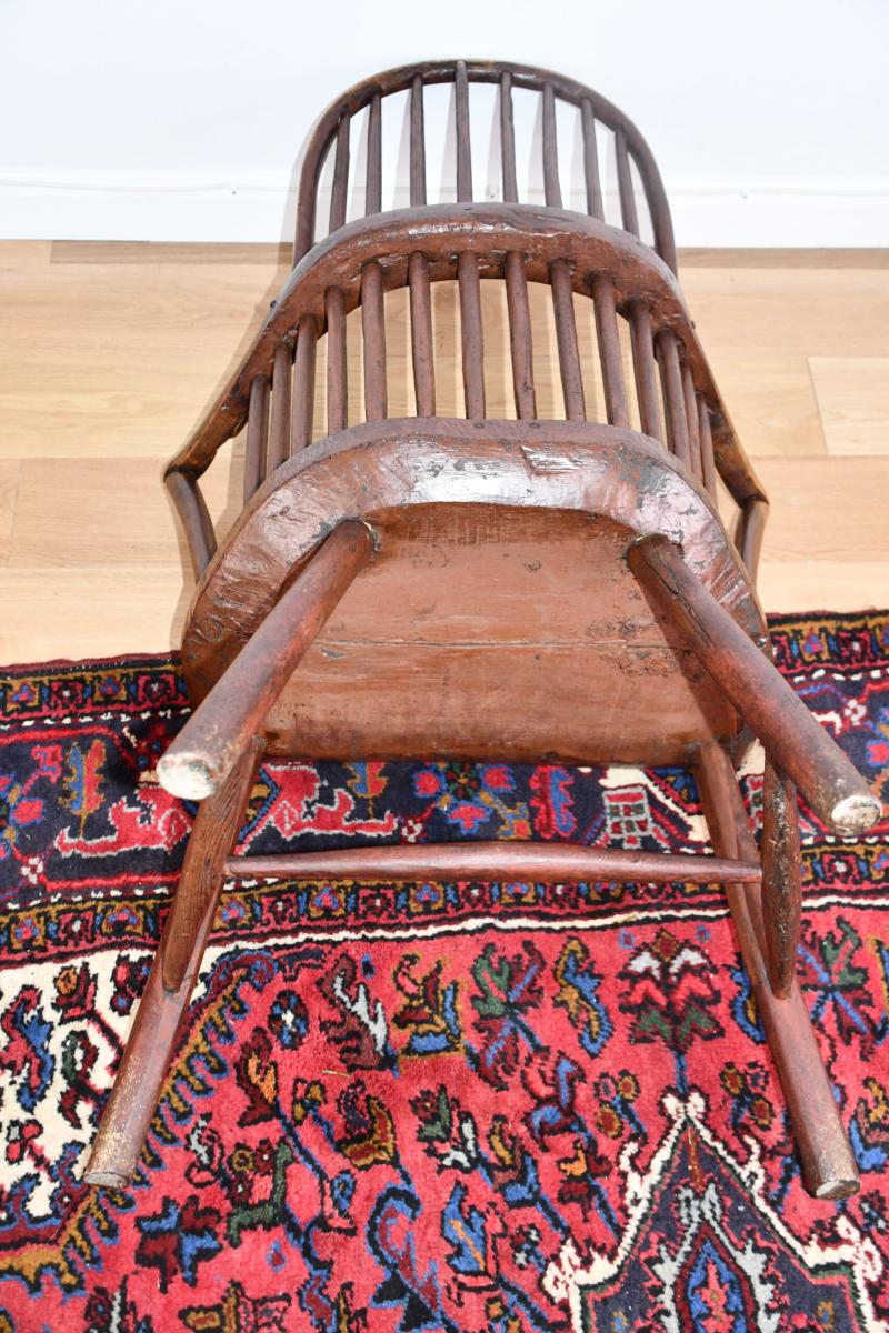 18th Century Primitive Hoop-back armchair