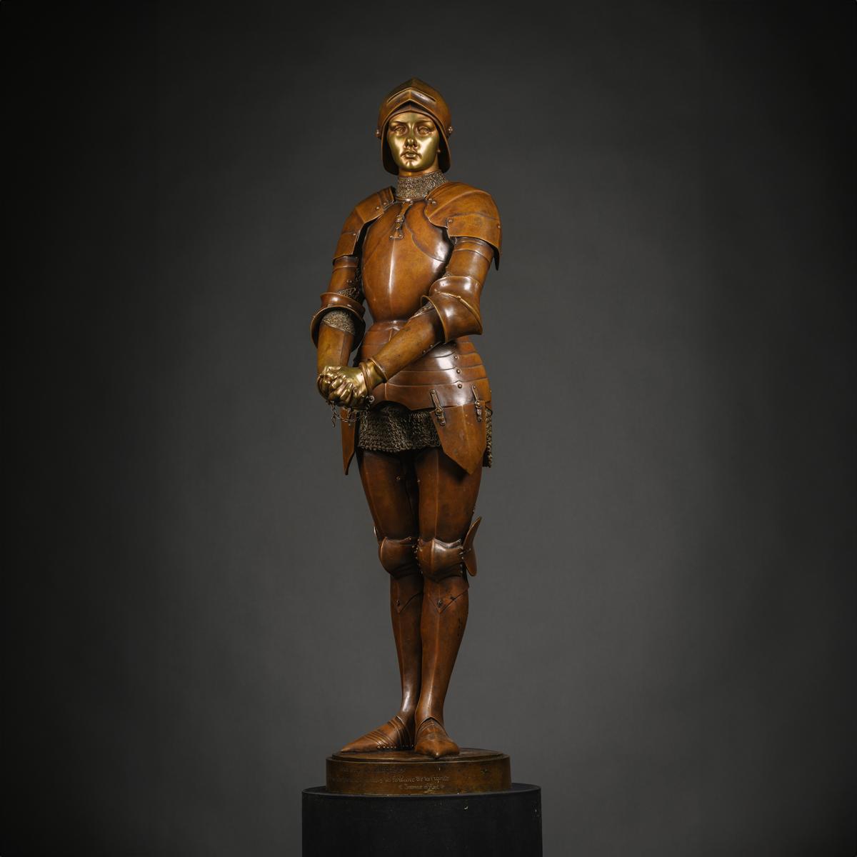 Bronze Figure of Jeanne d'Arc, Cast by Susse Frères Foundry, Paris, From The Model By Louis Ernest Barrias