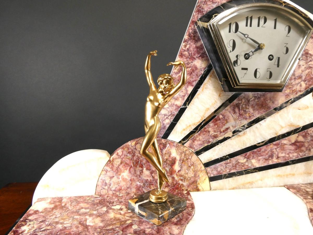 Art Deco Marble Mantel Clock