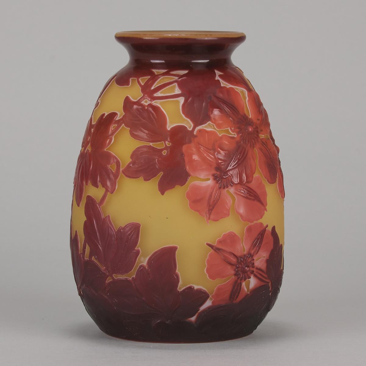 Early 20th Century Art Nouveau Vase "Floral Soufflé vase" by Emile Galle