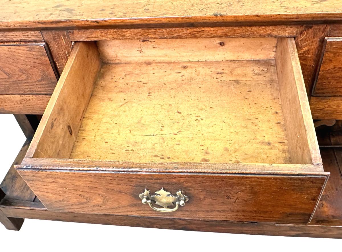 Small Georgian Oak Potboard Dresser Base