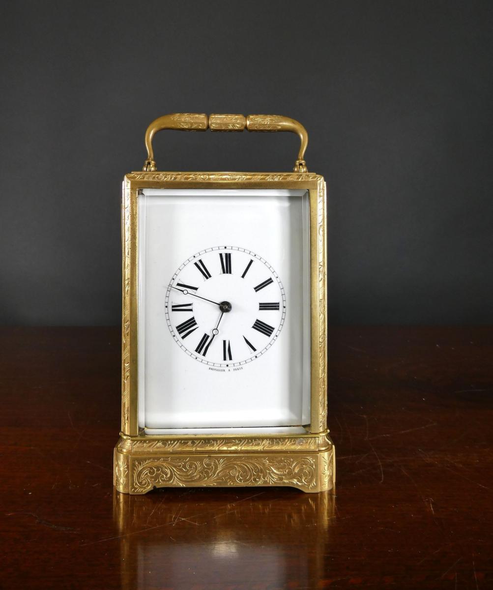 Fine Engraved Striking Carriage Clock by Bolviller
