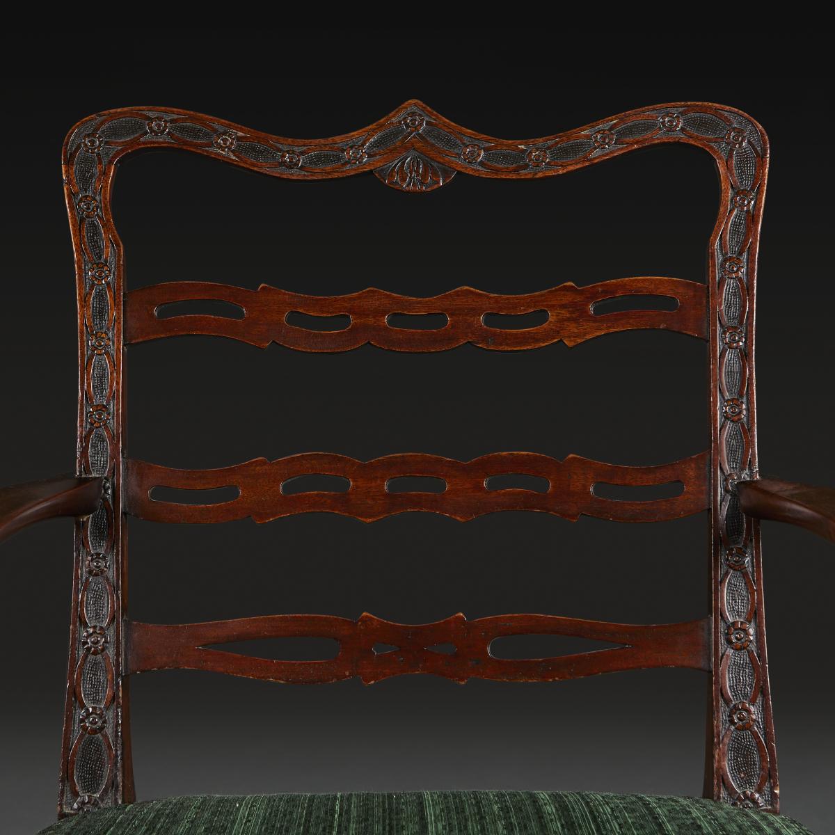 A Fine Pair Of Mid 18th Century Irish Chippendale Chairs