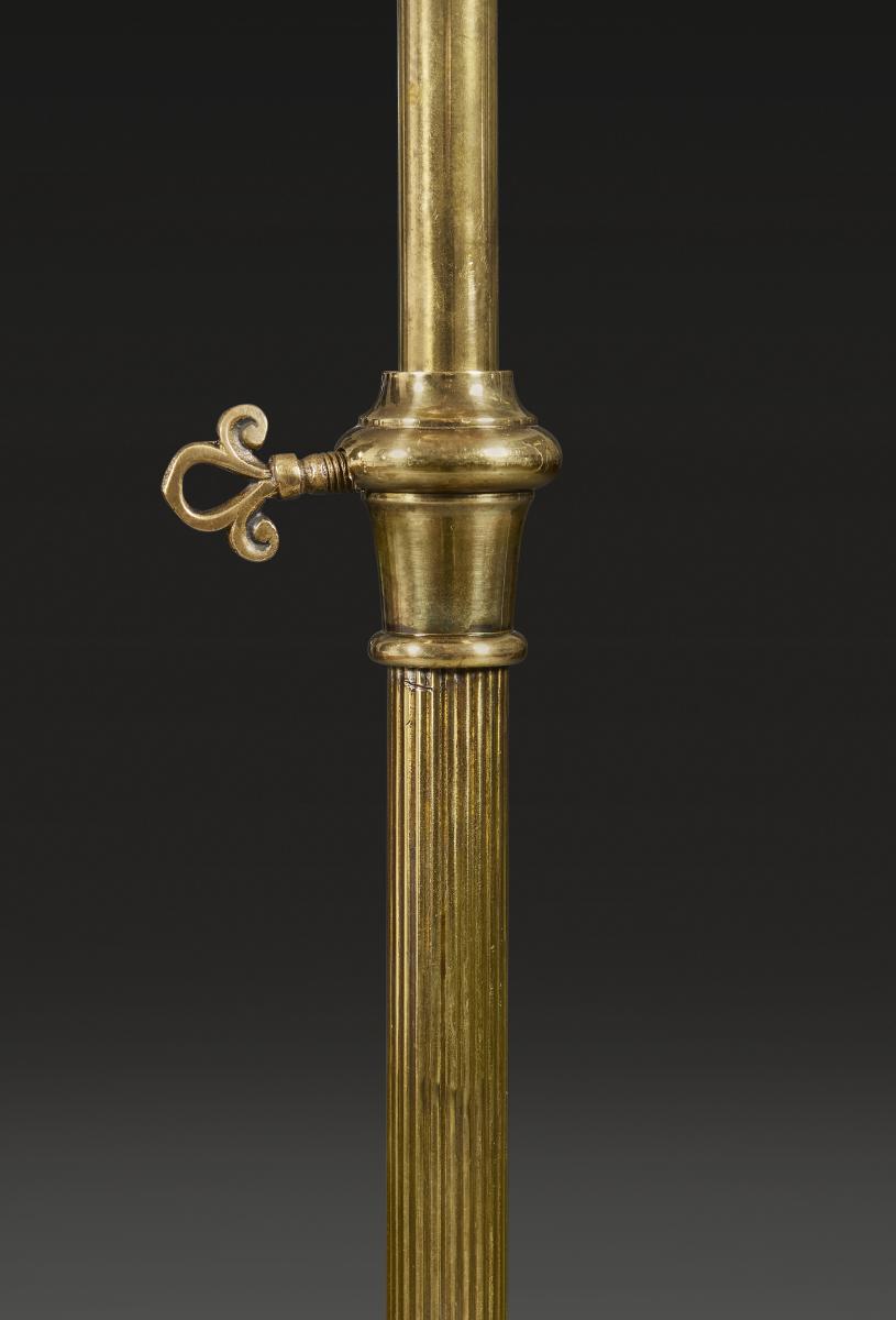 An Edwardian Brass Standard Lamp