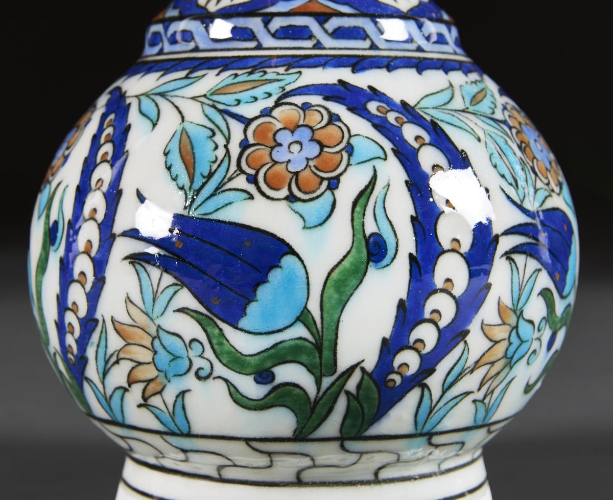 A Samson Iznik-Style Bottle Vase as a Lamp