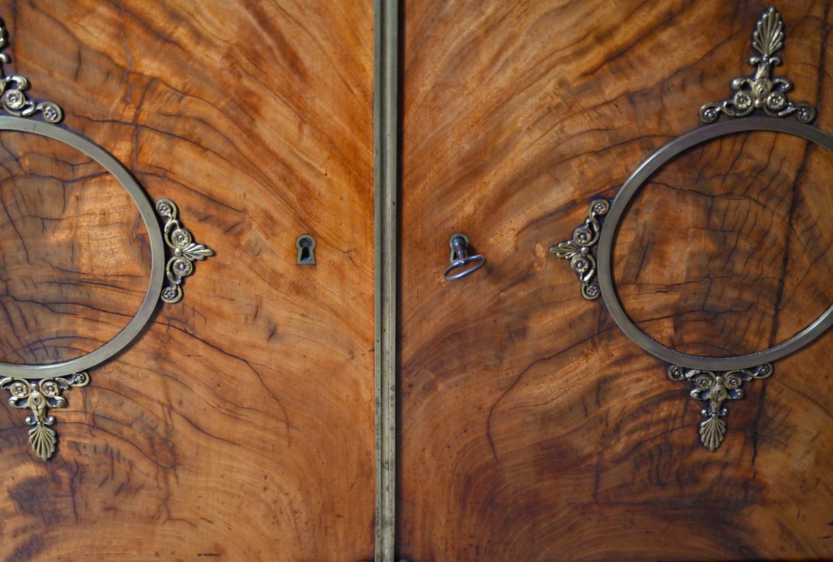 French Empire Jacob Desmalter et Cie mahogany two door commode
