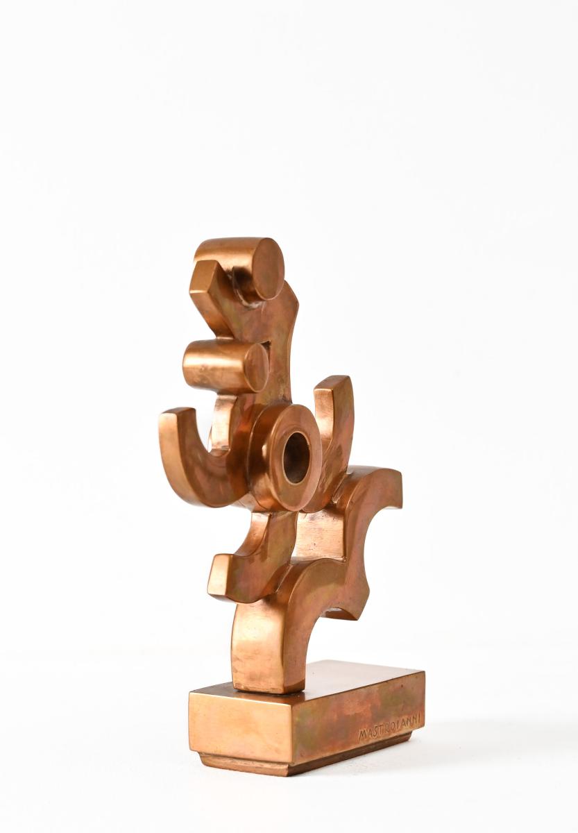 Cast bronze abstract form 1 by Umberto Mastroianni
