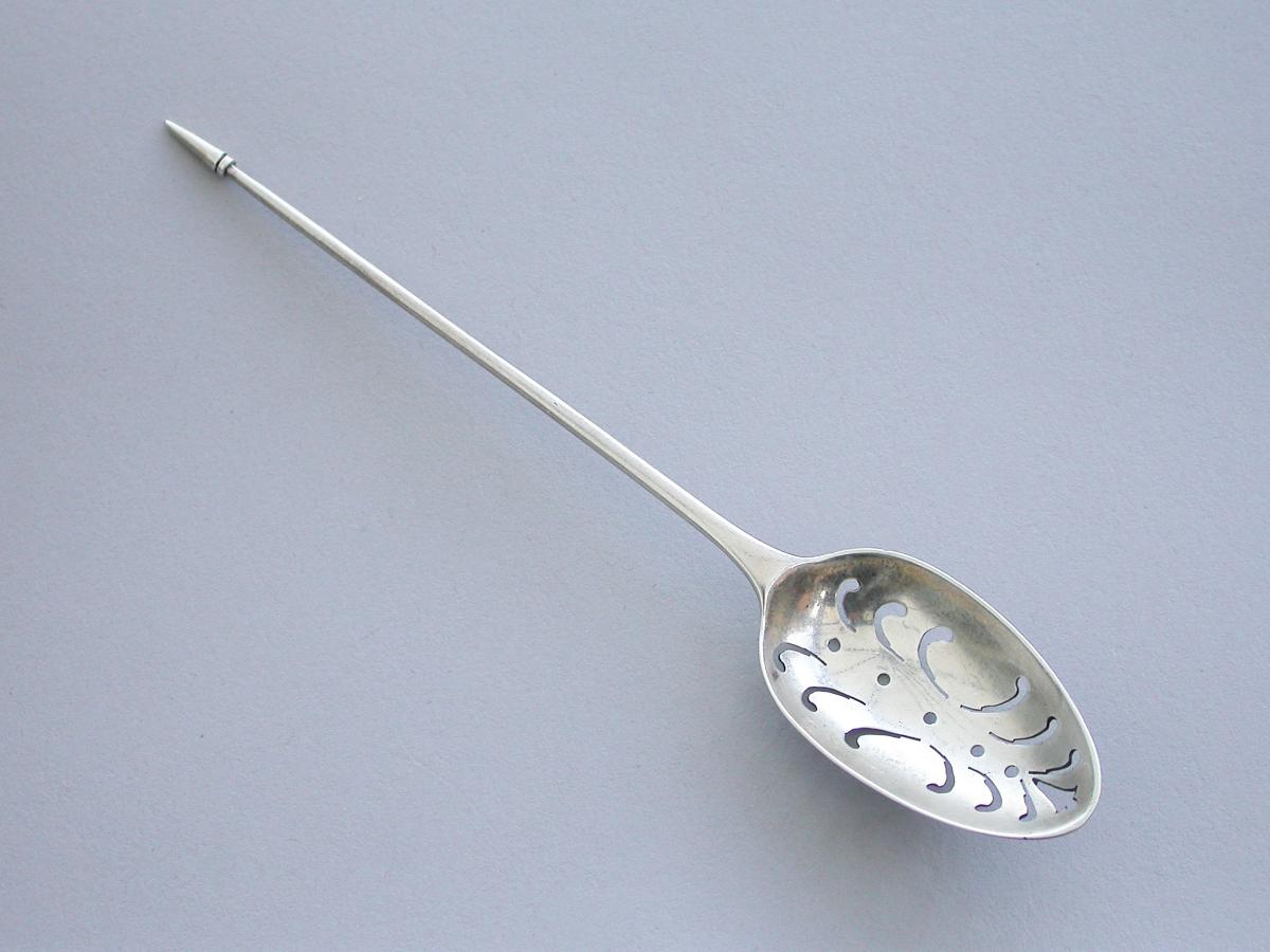 Rare George III Silver Mote Spoon By Hester Bateman, London circa 1775