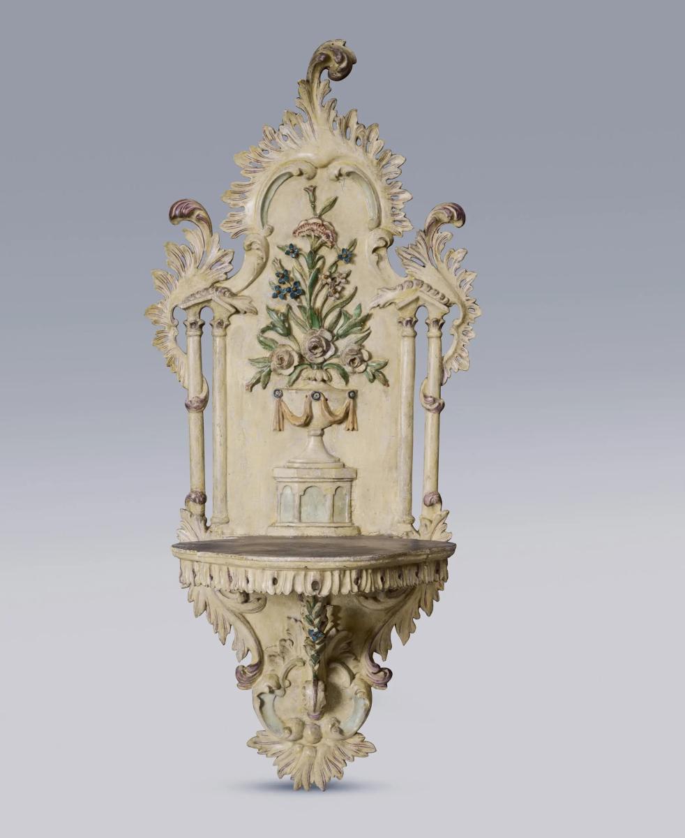 Pair of Ottoman Turban Stands Decorated with Spring Flowers in a Vase