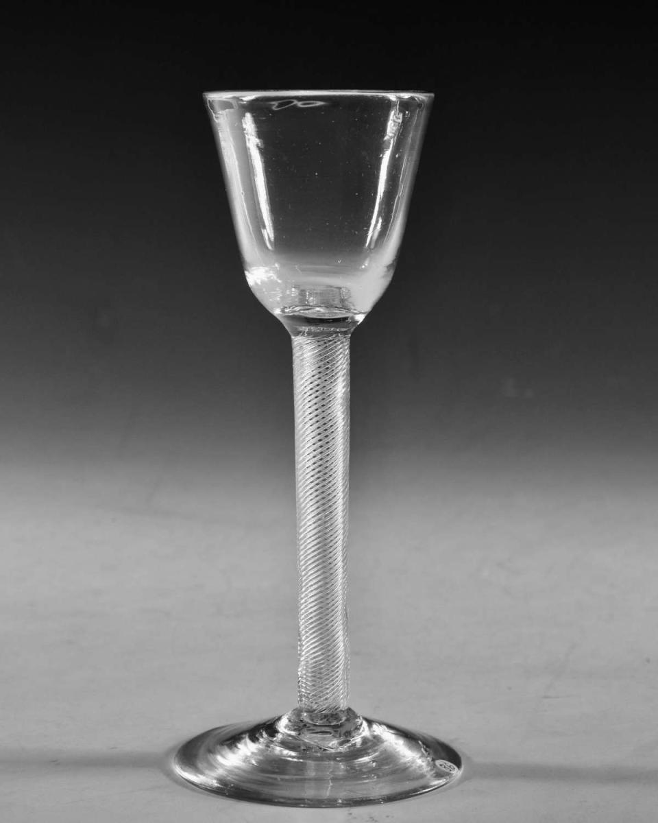 Antique air twist wine glass English circa 1755