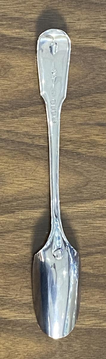Georgian silver cheese scoop 1795 Smith and 
