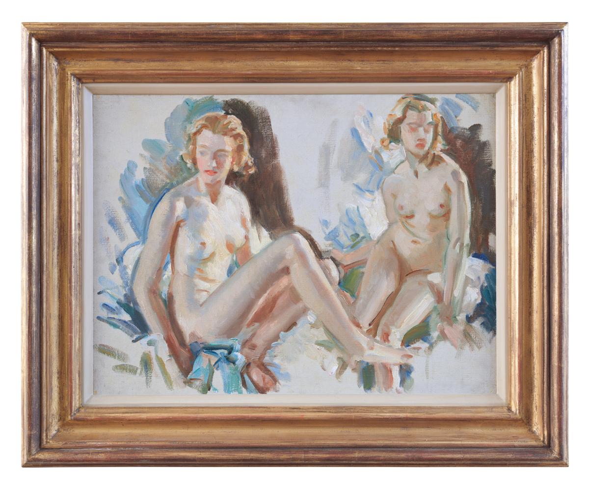 Two Seated Nudes, Wilfrid Gabriel De Glehn