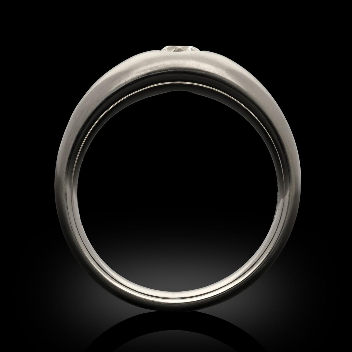 Hancocks Contemporary 0.45ct Old European Cut Diamond Band Ring in Platinum