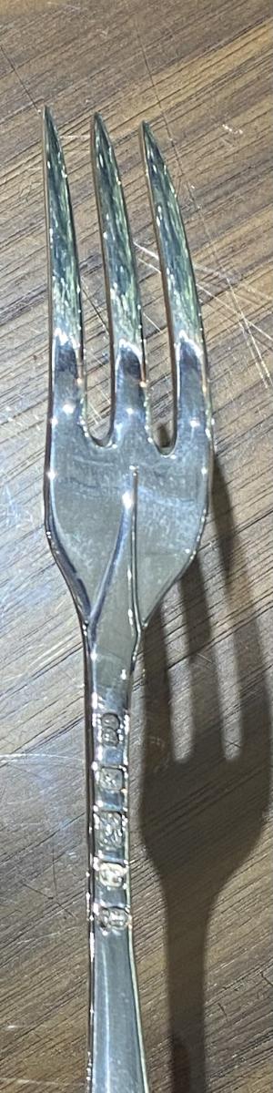 Sterling Silver three prong tine cutlery Rattail William Walter 