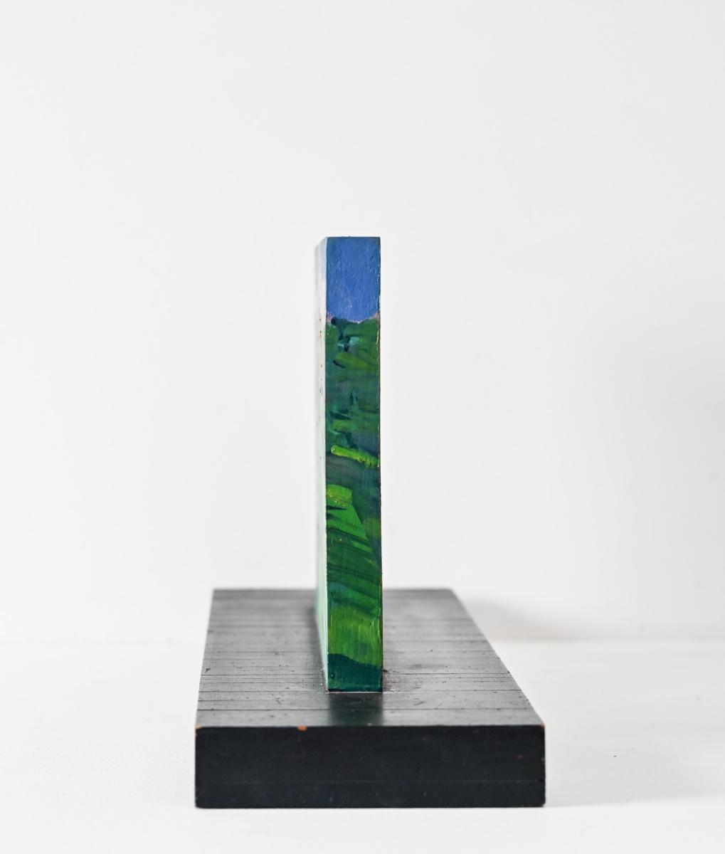 “Colline” 1993 oil on wood painting/sculpture by Ettore Fico, Italy