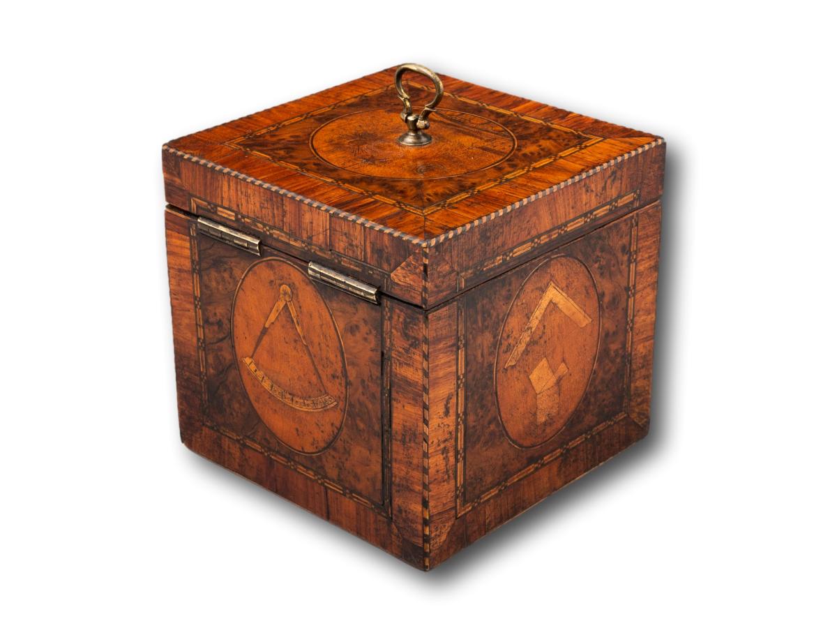 Rear overview of the Masonic Tea Caddy