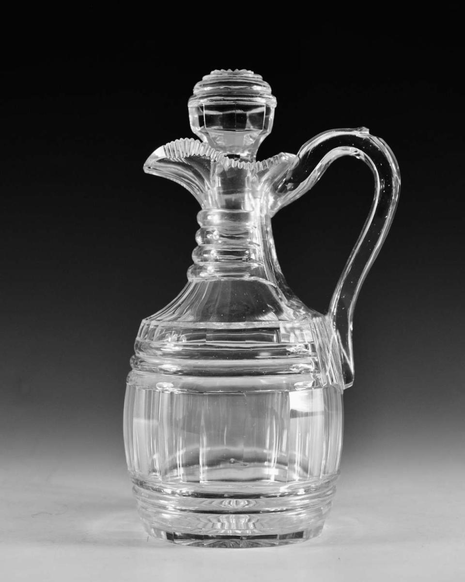 Antique glass claret jug English circa 1830