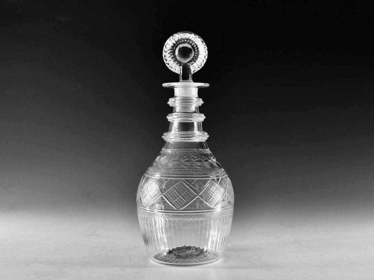 Antique glass decanter Irish circa 1820