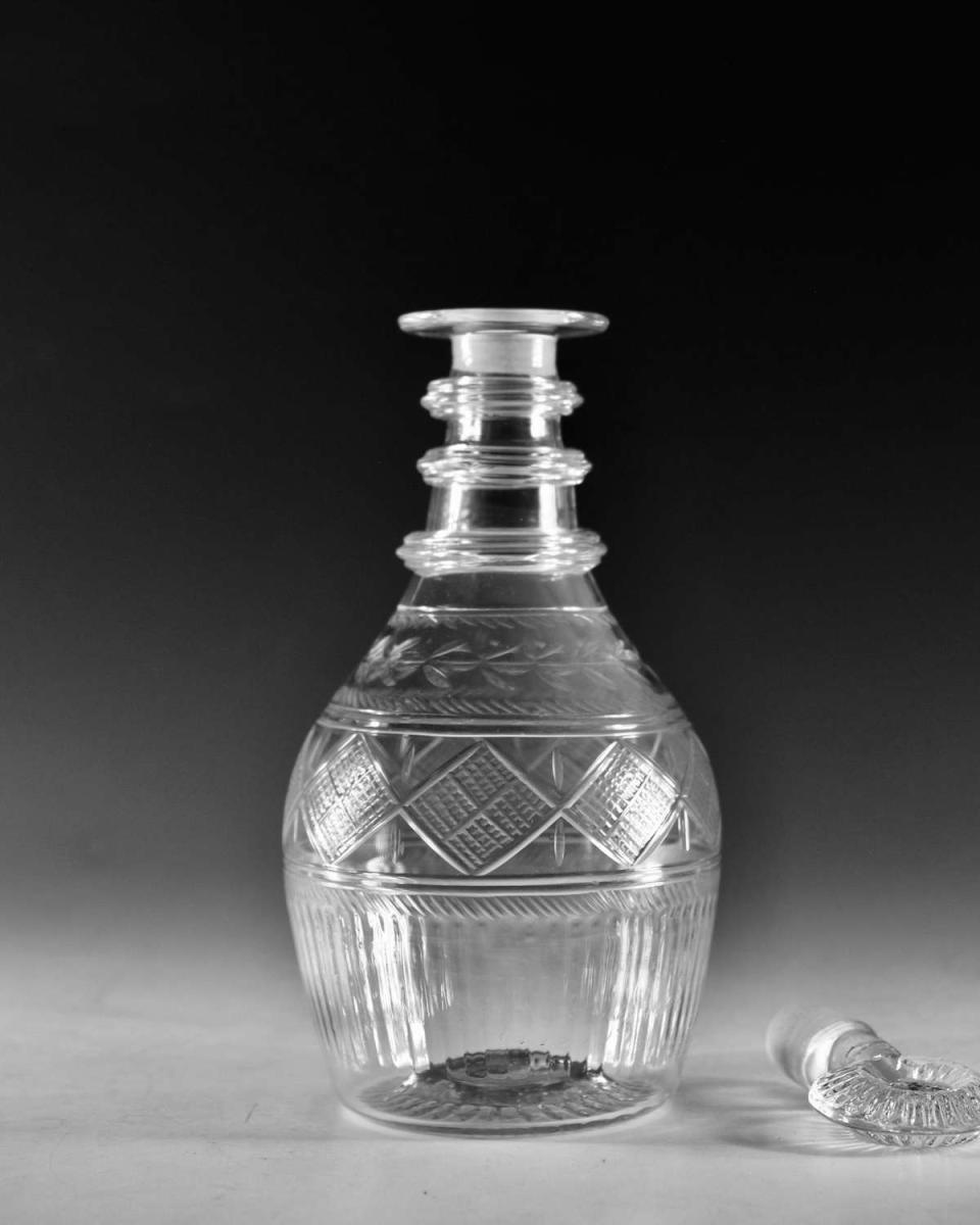 Antique glass decanter Irish circa 1820