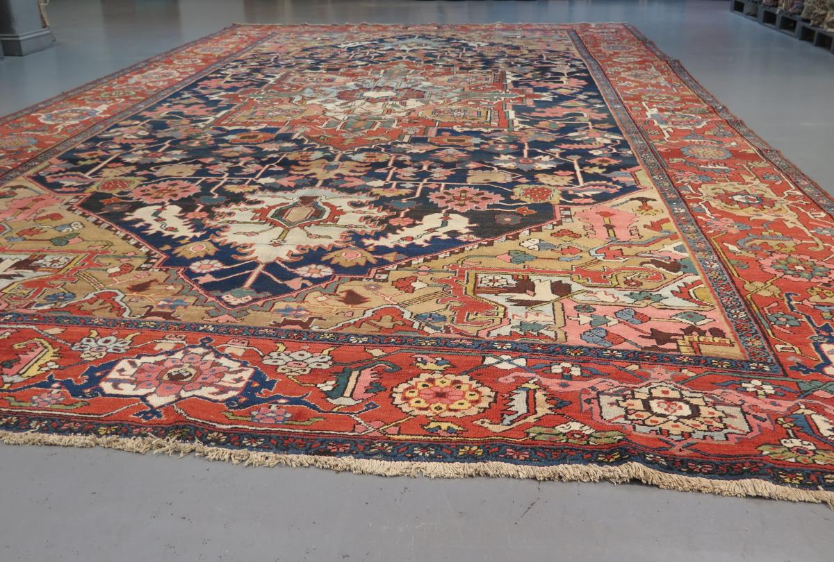 Striking circa 1880 Heriz Carpet